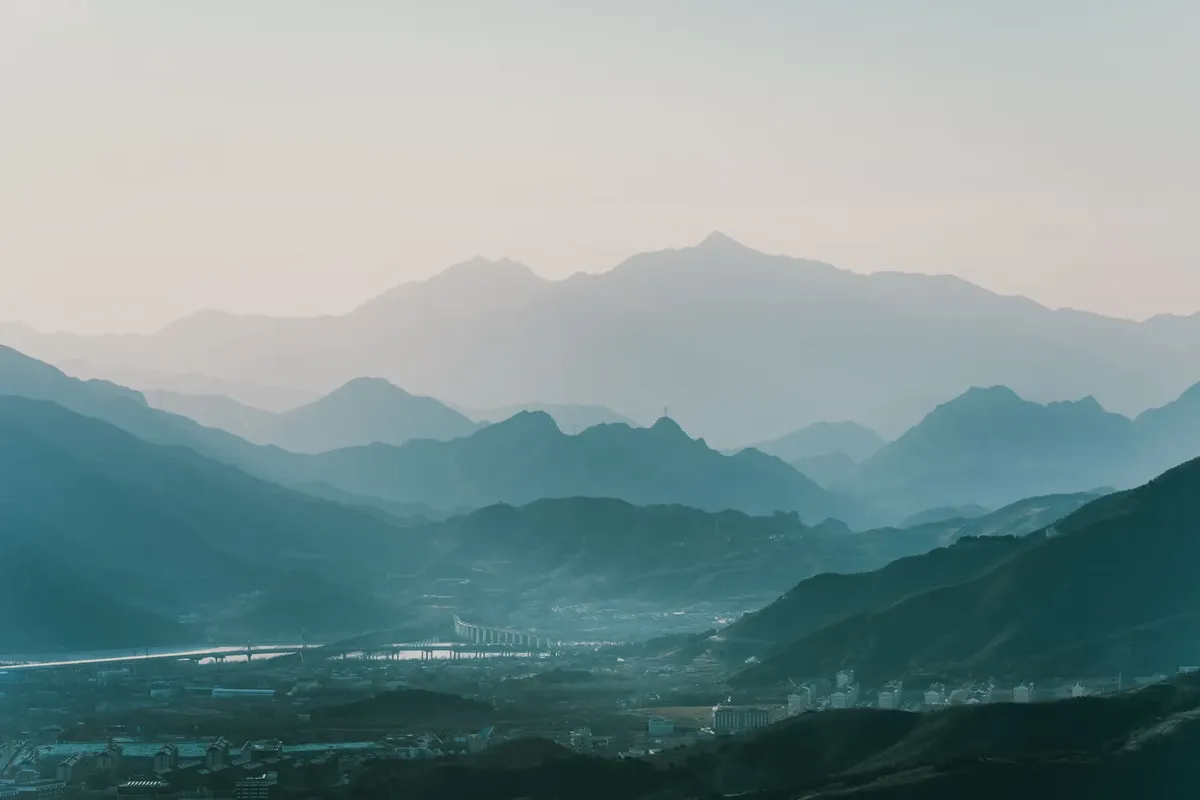 Serene mountain landscape near Beijing, showcasing natural beauty and tranquility.