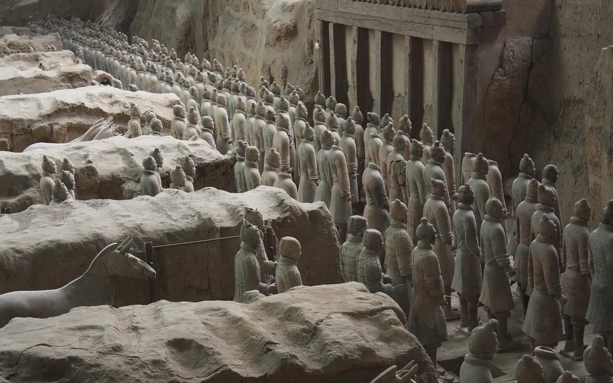 terracotta, terra, cotta, army, soliders, warriors, china, chinese, history, historical, statues, xi'an, qin shi huang, mausoleum, brown army, terracotta, terra