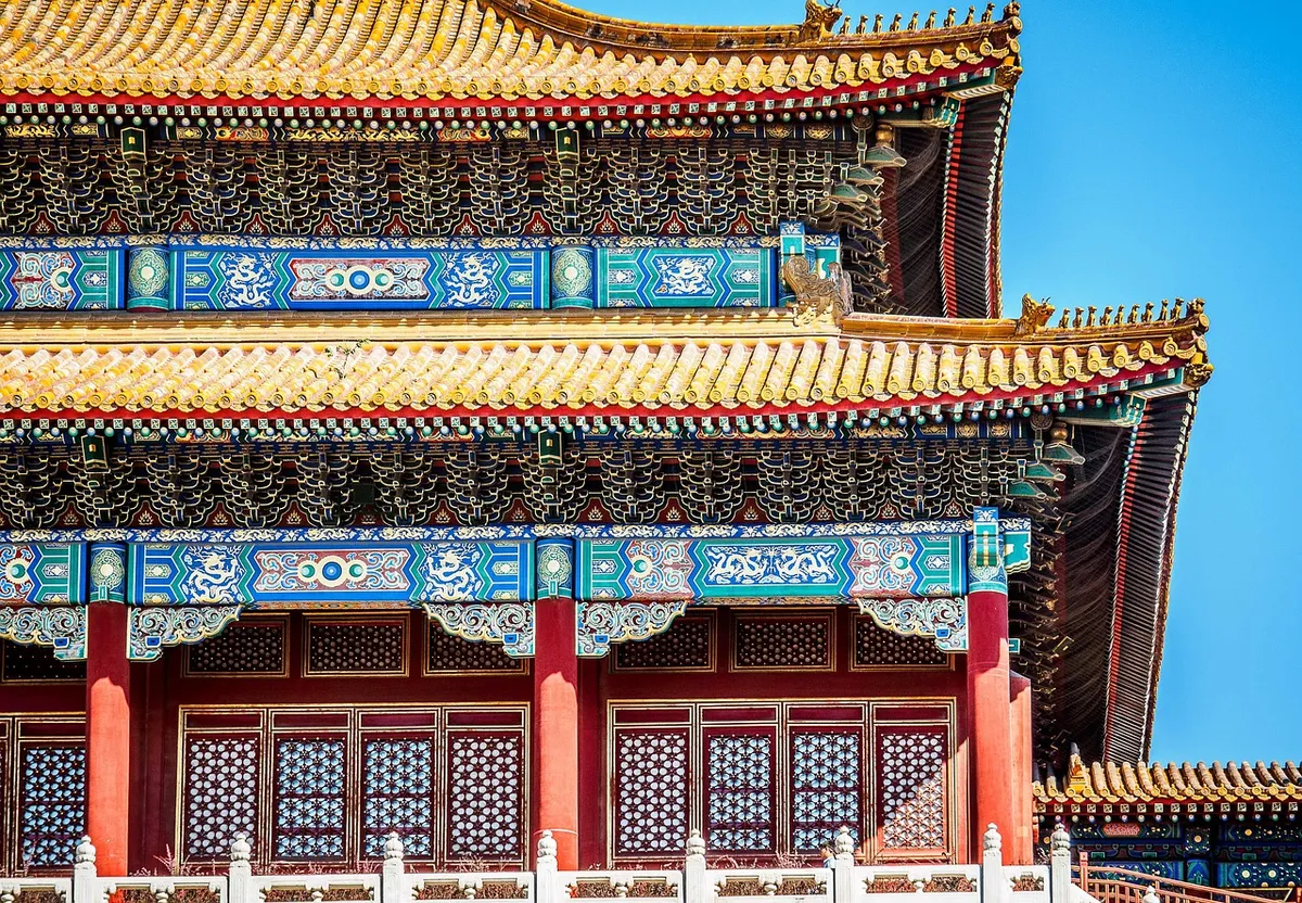 forbidden city of beijing, beijing, china, architecture, imperial, palace, ornament, the ceiling, asia, art, imperial palace, colorful, decor, roof, beijing, be